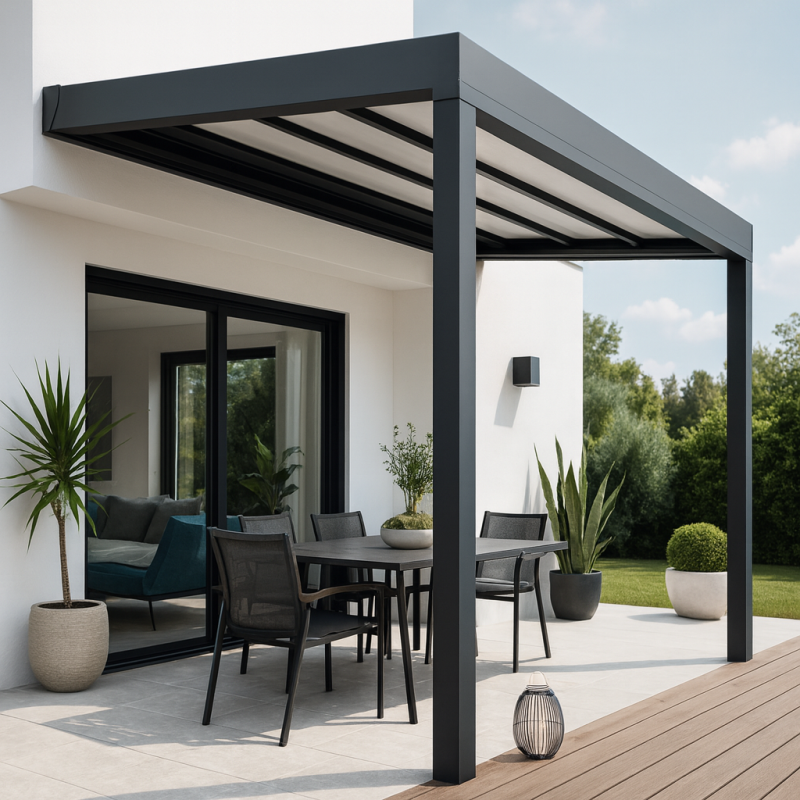 Pergola top rétractable