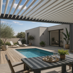 Pergola bioclimatique Horizon 3 perpendiculaire