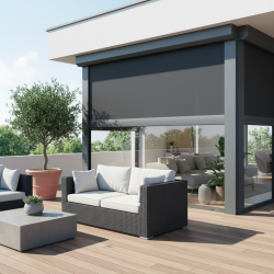 Coffre à coulisses modèle 115 | Pour pergola avec poteau 115mm.