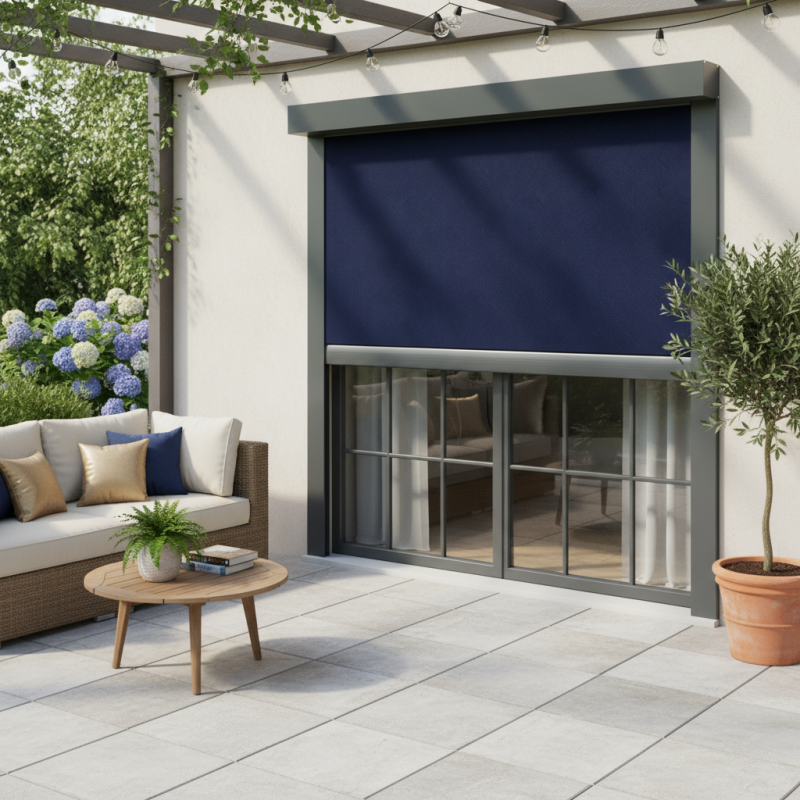 Coffre 115 coulisses pan coupé | Occulter une ouverture esthétiquement