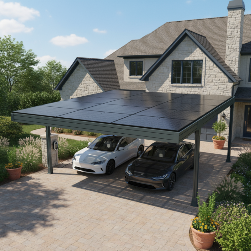 Abri Électra Design 3 pieds déportés