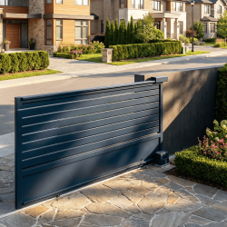 Portail coulissant en kit | Panneau mixte jusqu'à 4 mètres