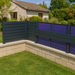 Clôture mixte | Panneau solaire / lames