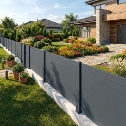 Kit clôture 75 pleine | 100% aluminium et livré en kit