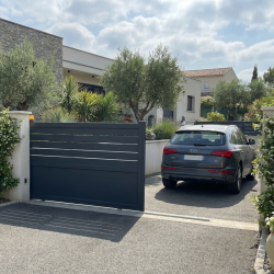 Portail coulissant en kit | Panneau mixte jusqu'à 4 mètres