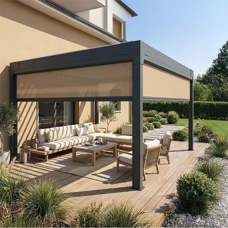 Coffre à coulisses modèle 115 | Pour pergola avec poteau 115mm.