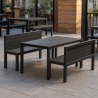 Ensemble table et banquettes