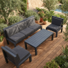Salon de jardin gris