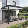 Lames perpendiculaires à la façade | Pergola bioclimatique H2
