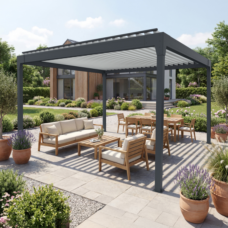 Abri îlot bioclimatique Horizon 2 | Pergola autoportée