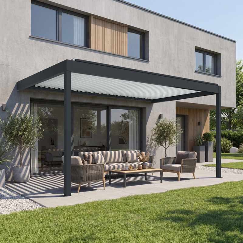 Pergola bioclimatique Horizon 3 | Lames perpendiculaires