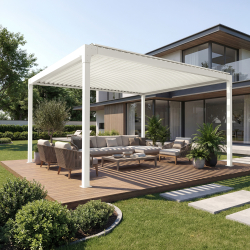 Petite pergola à lames orientables autoportée | Pergola LUCIA