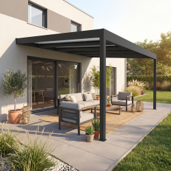 Pergola CLARA | Polyvalence de son toit à panneau 32mm