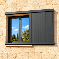 Volet coulissant aluminium tablier plein 1 vantail fenêtre