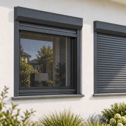 Volet roulant aluminium avec moustiquaire