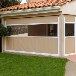 Store renforcé à coulisses | Permet d'ombrager des baies vitrées