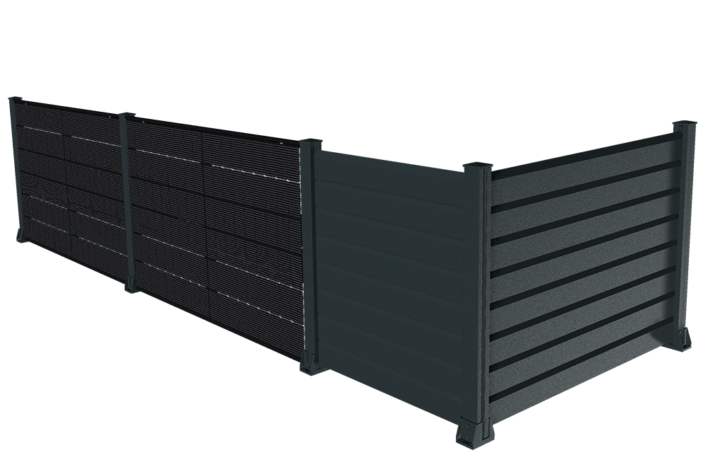 cloture solaire mixte