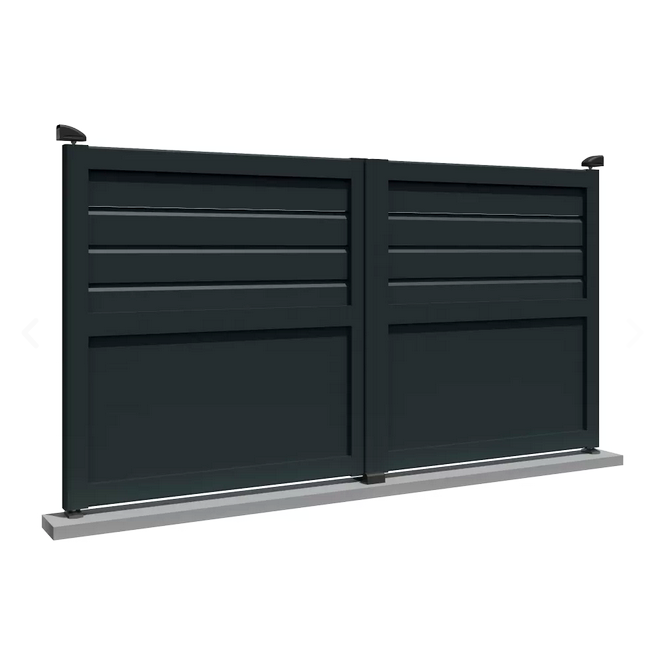 Portail battant mixte