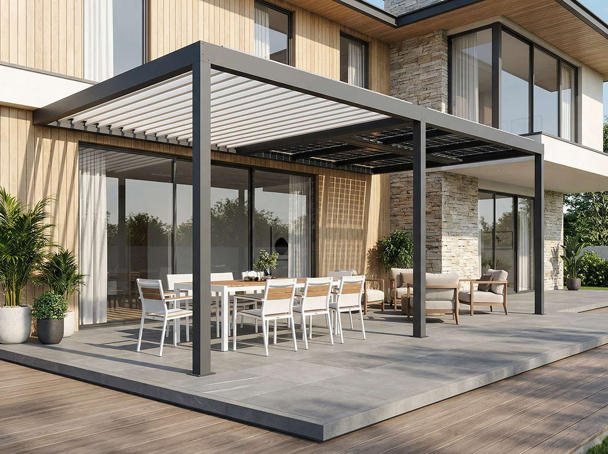 Pergola electra mitjavila solution adossée