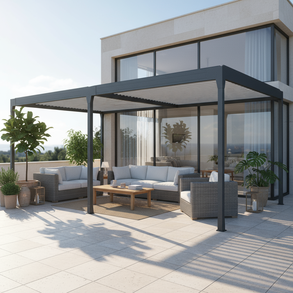 Pergola bioclimatique double module