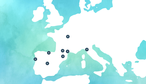 Carte implantation en Europe