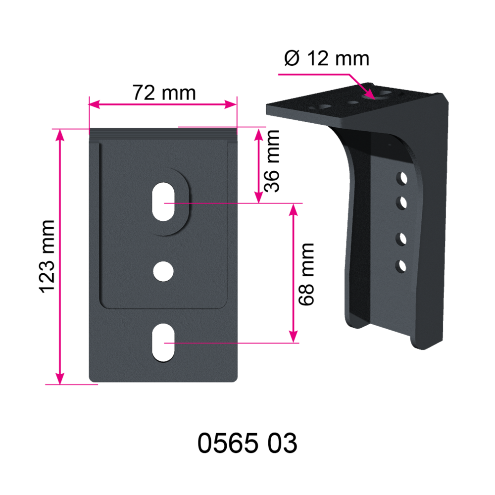 Support mural et plafond 560
