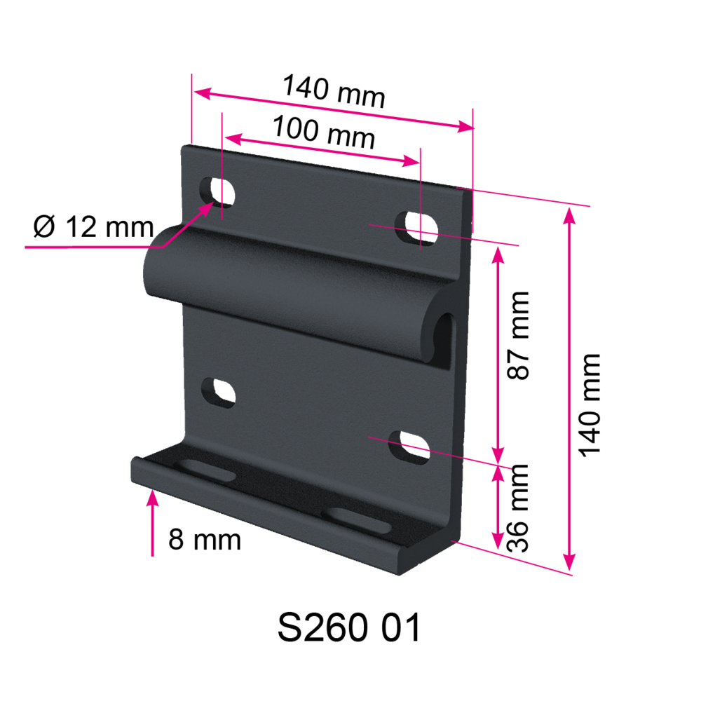 Platine mural coffre 136