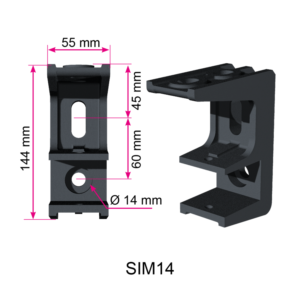 Support facade plafon monobloc 100