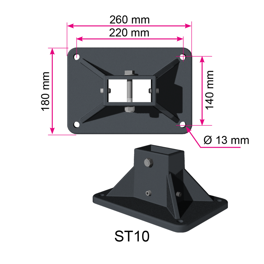 Platine au sol côté
