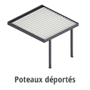 Poteaux déportés (1 mètre maximum sur la largeur)