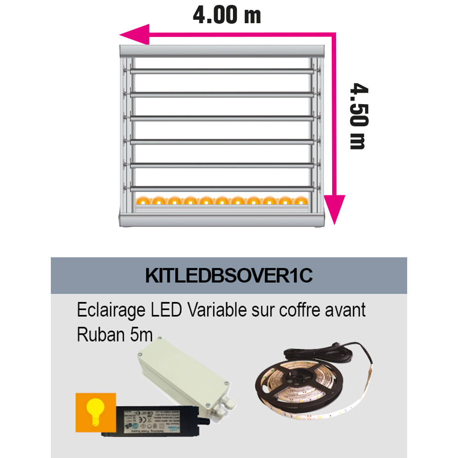 Kit éclairage LED - 1 Côté (KITLEDBSOVER1C)