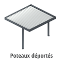 Poteaux déportés (1 mètre maximum sur la largeur)