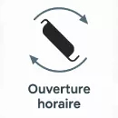	Ouverture horaire (vue de face extérieure à la pergola)