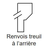 Renvois treuil à l'arrière